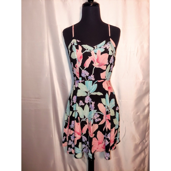 short floral skater dress